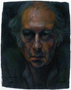 Porträt von Harold Pinter in Samuel Becketts Einakter Krapps letztes Band von Rudolf Eichstaedt