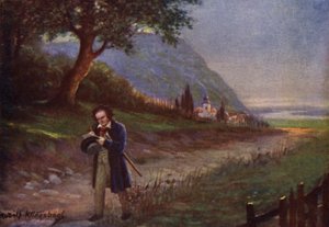 Beethoven auf seinem Morgenspaziergang im Wiener Vorort Kahlenbergerdorf von Rudolf Klingsbogl
