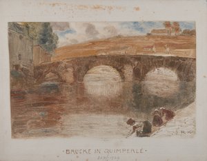 Brücke in Quimperlé I von Rudolf Konopa