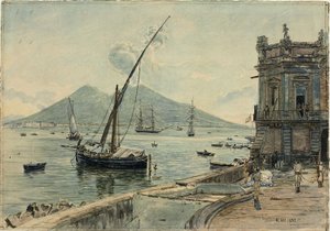 Neapel mit dem Vesuv von Rudolf von Alt