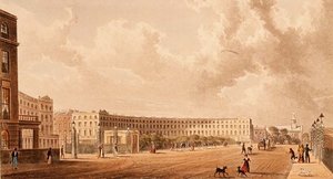 Der Halbmond, Portland Place, Aquatinta veröffentlicht 1822 von Rudolph Ackermann
