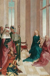 Votivtafel mit hl. Anna Selbdritt und den Heiligen Leopold, Ulrich und Andreas von Rueland Frueauf d. J.