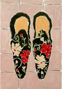Elegante Blumenschuhe