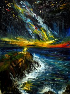 Zwischen den Sternen und dem Ozean in Hawaii, 2021 von Ruslana Levandovska