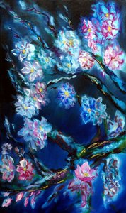 Ewige Blüten Triptychon - links, 2024 von Ruslana Levandovska