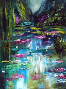 Monet Japanischer Garten Giverny, 2021 von Ruslana Levandovska