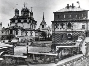 Haus der Romanow-Bojaren im Kloster des Zeichens und die Kathedrale des Zeichens, Moskau von Russian Photographer