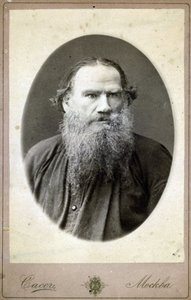 Porträt von Lev Nikolaievitch, Graf Tolstoi (1828-1910) von Russian Photographer