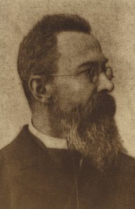 Porträt von Nikolai Rimsky-Korsakov von Russian Photographer