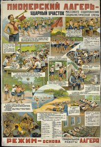 Aktivitäten im Sommerlager der Sowjetischen Jungen Pioniere