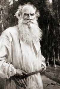 Graf Leo Tolstoi, nach einem Gemälde von Jan Styka von Russian School