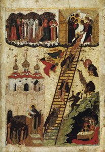 Himmlische Leiter des Heiligen Johannes Klimakos von Russian School