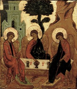 Alttestamentliche Dreifaltigkeit, Ikone des 16. Jahrhunderts von Russian School