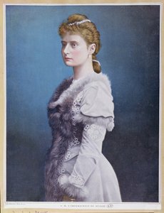 Porträt von Zarin Alexandra Fjodorowna (1872-1918) ca. 1898 von Russian School