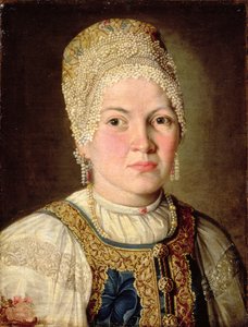 Porträt einer Frau in russischer Tracht, 1769