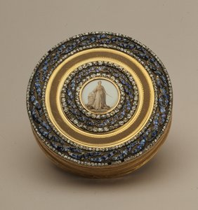 Schnupftabakdose mit späterem Miniaturdenkmal für Katharina II., von Johann Gottlieb Scharff, St. Petersburg, 1776 von Russian School