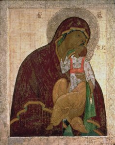 Die Yakhroma Madonna der Demut, russische Ikone, möglicherweise Schule von Pskov von Russian School