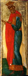 Heiliger Wladimir von Kiew, frühes 15. Jahrhundert von Russian icon.