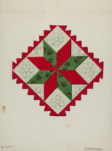 Quiltblock, ca. 1936 von Ruth M Barnes