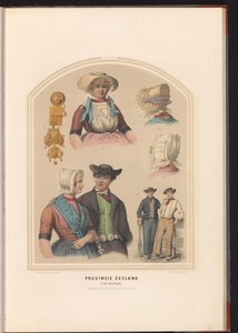 Klederdracht van eiland Zuid-Beveland in Zeeland, 1857 von Ruurt de Vries