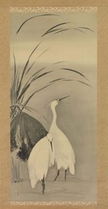 Zwei Reiher und Lotus