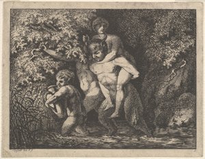 Satyrfamilie, unterwegs, 18. Jahrhundert