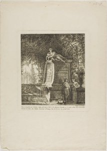 Der Gitterbrunnen, Frontispiz aus Paysages Dédiés à M. Warelet von Salomon Gessner