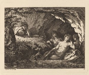 Drei schlafende Kobolde mit einem Satyr, 1769