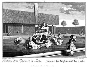 Prospekt der Fontäne des Neptun und der Thetis