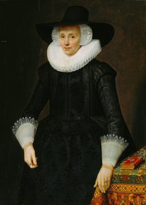 Porträt von Margarita Courten (1564-1640) von Salomon Mesdach (attributed to)
