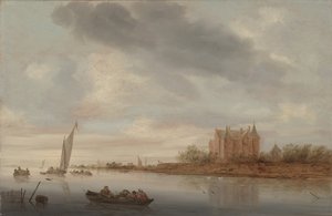 Schloss an einem Fluss, 1644 von Salomon van Ruisdael or Ruysdael