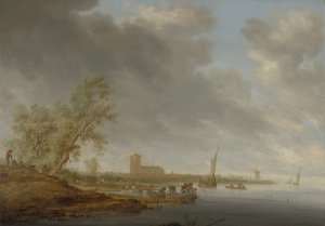 Flusslandschaft mit Blick auf Naarden