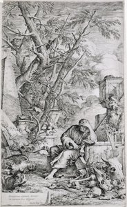 Demokrit in Meditation von Salvator Rosa