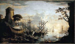 Hafenansicht von Salvator Rosa