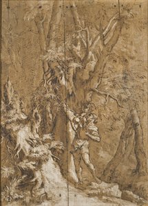 Der verlassene Ödipus von Salvator Rosa