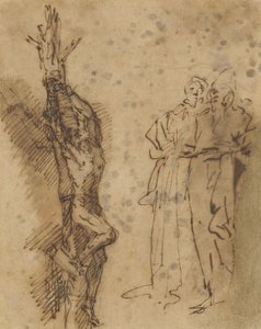 Studie für die Kreuzigung des Polykrates von Salvator Rosa