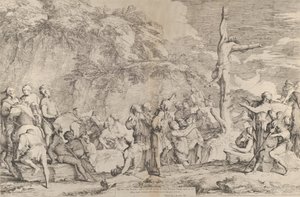 Die Kreuzigung des Polykrates, des Tyrannen, nach seiner Gefangennahme durch die Perser von Salvator Rosa