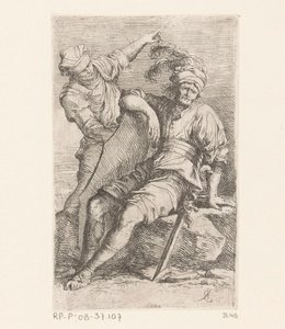 Zwei Soldaten von Salvator Rosa