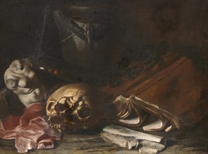 Vanitas-Stillleben von Salvator Rosa