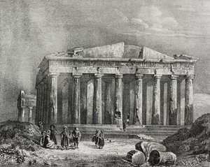 Parthenon, Akropolis von Athen, Griechenland, Lithografie von Salvatore Puglia aus Poliorama Pittoresco, Nr. 32, 19. März