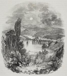 Ansicht des Cephissus-Sees in Böotien, Griechenland, Lithographie von Salvatore Puglia aus Poliorama Pittoresco, Nr. 9, 8. Oktober von Salvatore Puglia