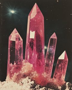 Rosa Kosmische Kristalle von Samantha Hearn