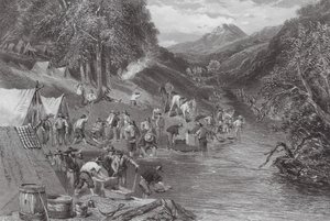 Australien: Alluvial Goldwaschen von Samuel (after) Prout