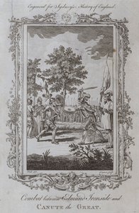 Kampf zwischen Edmund Ironside und Knut dem Großen von Samuel (after) Wale