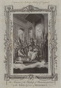 Die Rüstung des Bischofs von Beauvais wird auf Befehl von Richard I. dem Papst überreicht von Samuel (after) Wale
