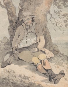 P. Wilkinson Esq. sitzt im Schatten einer Eiche und lernt zu pfeifen von Samuel Alken