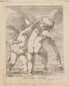 Zwei Putti streiten um einen Palmzweig von Samuel Bottschild