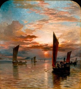 Sonnenuntergang über dem Forth von Samuel Bough