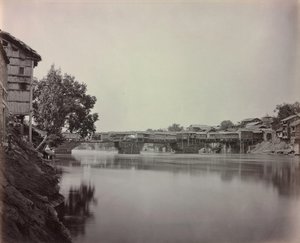 Brücke der Geschäfte, Srinagar, Kaschmir von Samuel Bourne