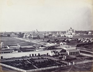 Ansicht des Chattar Manzil Palastkomplexes von Samuel Bourne